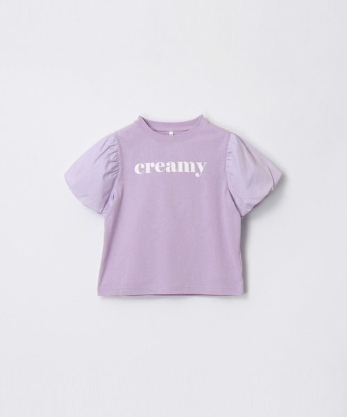 coca(coca)(コカ)の「キッズ パフスリーブロゴTシャツ(Tシャツ/カットソー・キッズ・ブラック/ホワイト/ラベンダー・130/120/110/140/150)」の6枚目の写真