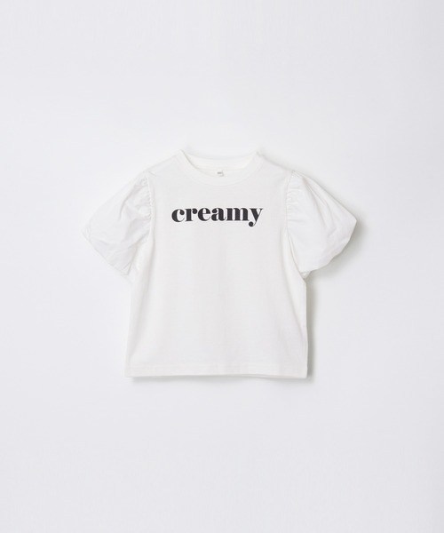 キッズ パフスリーブロゴTシャツ（Tシャツ/カットソー）｜coca