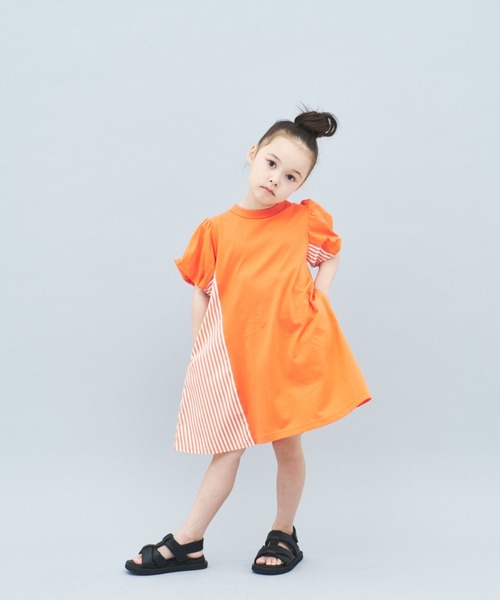 天竺ｘストライプアシメトリーワンピース（ワンピース）｜maarook（マルーク） 5,752円