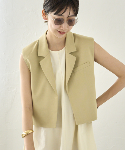 plage（プラージュ）の「RIAM ショートジャケット（その他アウター・レディース・チャコールグレー/キャメル・38/36）」の5枚目の写真