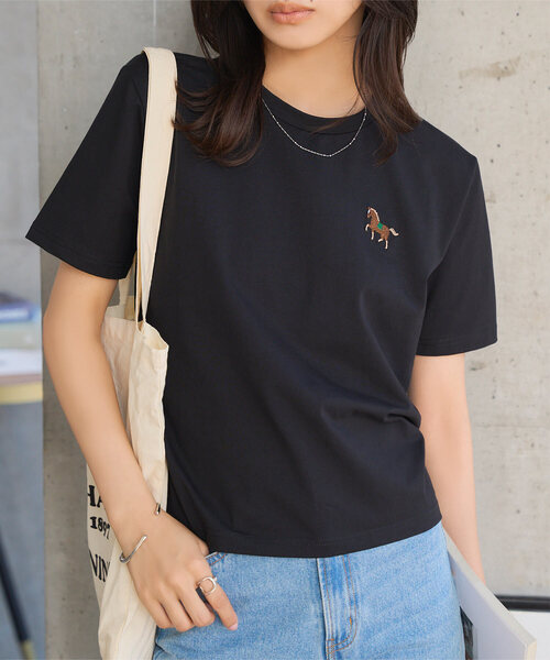 KOBE LETTUCE（コウベレタス）の「コットン混選べるデザインTシャツ（Tシャツ/カットソー・レディース・オフホワイト/ホワイト系/ホワイト系1/ブラック系/ブラック系1/ブラック/ホワイト系2/ブラック系2/ホワイト系3/ホワイト系5/ブラック系3/ホワイト系4/ブラック系5/ブラック系4/ブラック系6/ブラック系7/ブラック系8/ホワイト系6/ホワイト系7/ホワイト系8/ブラック系その他/ホワイト系その他2/ブラック系その他2/ブラック系9/ホワイト系9/ホワイト系その他/ホワイト系その他3/ブラック系その他3/ホワイト系その他5/ブラック系その他5・M/M1）」の19枚目の写真