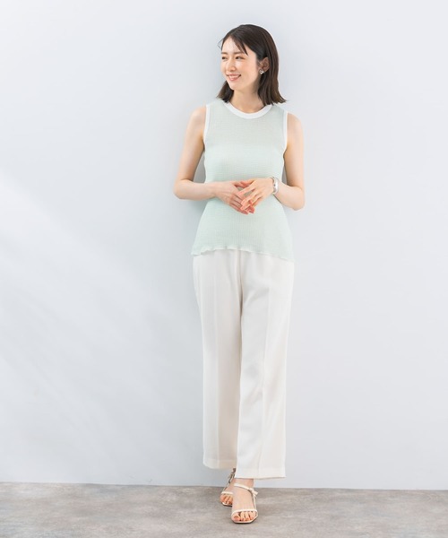 URBAN RESEARCH ROSSO WOMEN（アーバンリサーチ　ロッソ）の「CaRouseLamBRa　NO-SLEEVE PACK WHITE BORDER（タンクトップ・レディース・キャメル/その他1/グリーン系その他・OS）」の7枚目の写真