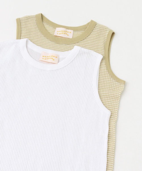URBAN RESEARCH ROSSO WOMEN（アーバンリサーチ　ロッソ）の「CaRouseLamBRa　NO-SLEEVE PACK WHITE BORDER（タンクトップ・レディース・キャメル/その他1/グリーン系その他・OS）」の12枚目の写真