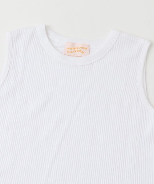 URBAN RESEARCH ROSSO WOMEN（アーバンリサーチ　ロッソ）の「CaRouseLamBRa　NO-SLEEVE PACK WHITE BORDER（タンクトップ・レディース・キャメル/その他1/グリーン系その他・OS）」の18枚目の写真