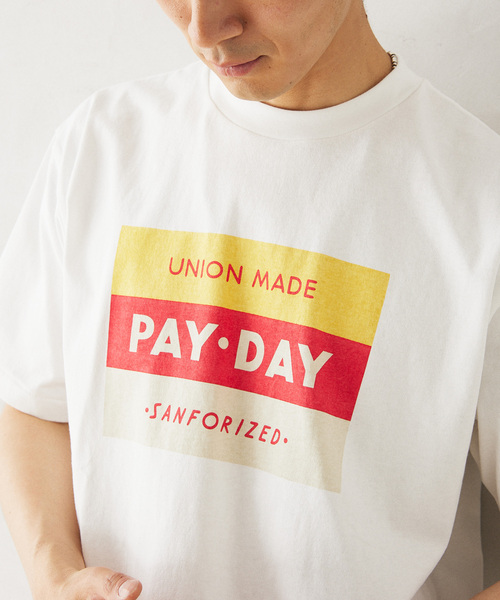 PAYDAY(ペイデイ)の「PAYDAY / ペイデイ 別注 50s Logo Tee(Tシャツ/カットソー・メンズ・ブラック/ホワイト・LARGE/MEDIUM)」の2枚目の写真