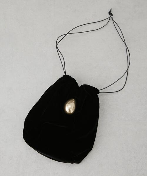 JAMIRAY(ジャミレイ)の「JAMIRAY/VELVET EGG D/S PURSE(ハンドバッグ・レディース・ブラック/ピンク・FREE)」の2枚目の写真