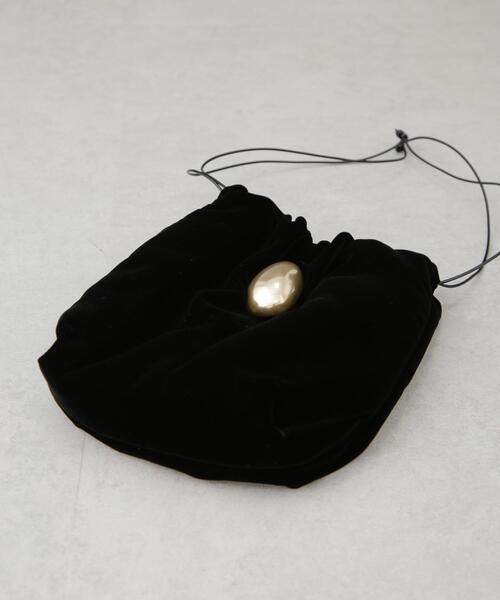 JAMIRAY(ジャミレイ)の「JAMIRAY/VELVET EGG D/S PURSE(ハンドバッグ・レディース・ブラック/ピンク・FREE)」の5枚目の写真