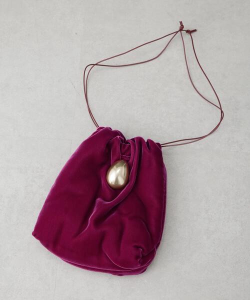 JAMIRAY(ジャミレイ)の「JAMIRAY/VELVET EGG D/S PURSE(ハンドバッグ・レディース・ブラック/ピンク・FREE)」の11枚目の写真
