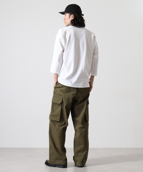 CROSS & STITCH(クロスステッチ)の「CROSS & STITCH 6.2オンス オープンエンド フットボール 七分袖Tシャツ(Tシャツ/カットソー・メンズ・ホワイト/ネイビー/ブラック/ヘザーグレー・L/M/S/XL)」の5枚目の写真