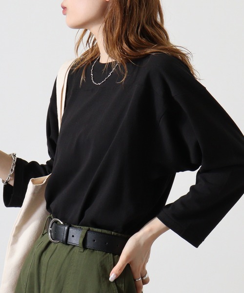 CROSS & STITCH(クロスステッチ)の「CROSS & STITCH 6.2オンス オープンエンド フットボール 七分袖Tシャツ(Tシャツ/カットソー・メンズ・ホワイト/ネイビー/ブラック/ヘザーグレー・L/M/S/XL)」の20枚目の写真