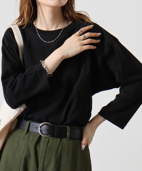 CROSS & STITCH(クロスステッチ)の「CROSS & STITCH 6.2オンス オープンエンド フットボール 七分袖Tシャツ(Tシャツ/カットソー・メンズ・ホワイト/ネイビー/ブラック/ヘザーグレー・L/M/S/XL)」の21枚目の写真