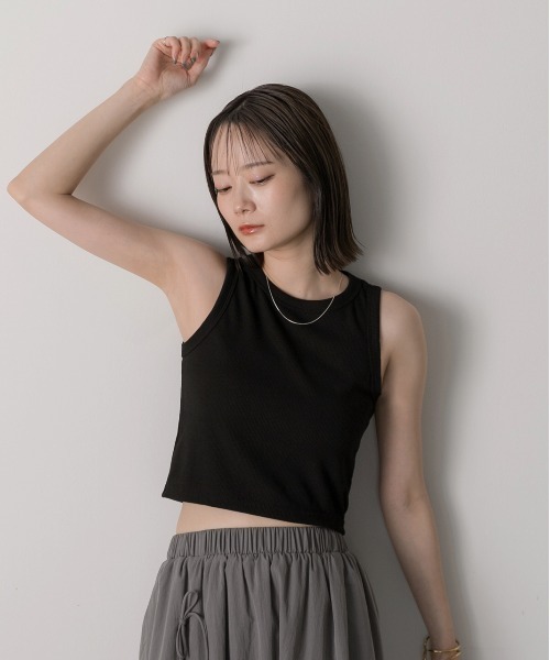 ad thie(アドティエ)の「アメリカンスリーブ タンクトップ(タンクトップ・レディース・オフホワイト/ブラック/ピンク/グリーン・FREE)」の22枚目の写真