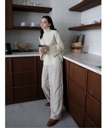color corduroy straight pants