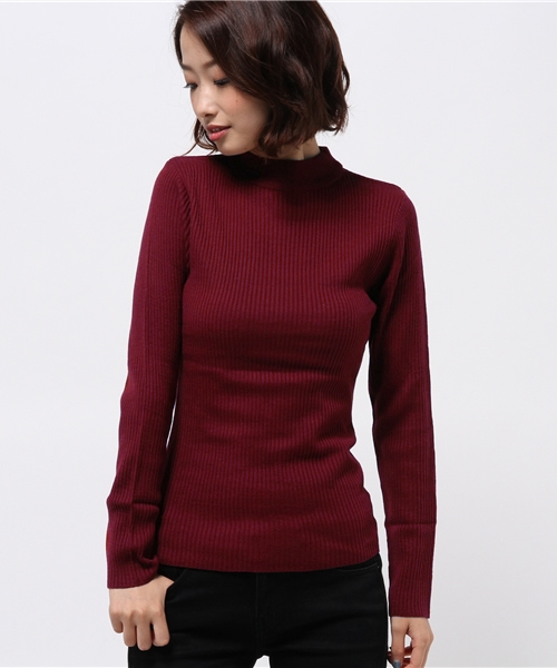 UNRELISH（アンレリッシュ）の「ベーシックハイネックニット（ニット/セーター・レディース・ホワイト/ブラック/グリーン/ボルドー/グレー・MEDIUM）」の5枚目の写真