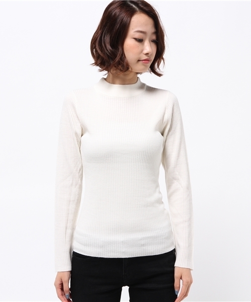 UNRELISH（アンレリッシュ）の「ベーシックハイネックニット（ニット/セーター・レディース・ホワイト/ブラック/グリーン/ボルドー/グレー・MEDIUM）」の7枚目の写真