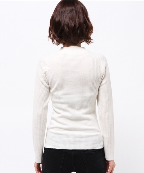 UNRELISH（アンレリッシュ）の「ベーシックハイネックニット（ニット/セーター・レディース・ホワイト/ブラック/グリーン/ボルドー/グレー・MEDIUM）」の9枚目の写真