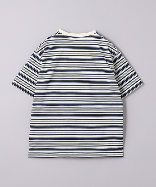 UNITED ARROWS（ユナイテッドアローズ）の「ミラノリブ マルチボーダー Tシャツ -ウォッシャブル-（Tシャツ/カットソー・メンズ・ダークグレー/ライトブルー・S/M/L/XL）」の13枚目の写真