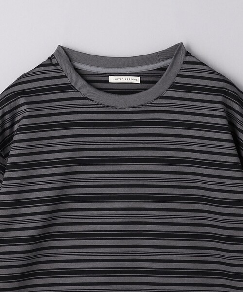 UNITED ARROWS（ユナイテッドアローズ）の「ミラノリブ マルチボーダー Tシャツ -ウォッシャブル-（Tシャツ/カットソー・メンズ・ダークグレー/ライトブルー・S/M/L/XL）」の19枚目の写真