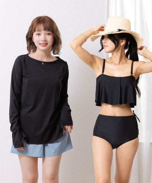 セール】フリルタンキニ レディース水着4点セット [ラッシュ