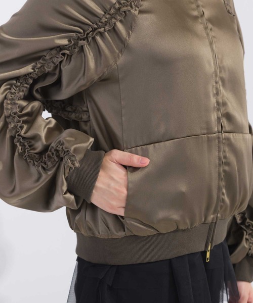 【セール】【セットアップ可能】フリル付きブルゾン（ブルゾン）｜PICCIN（ピッチン）