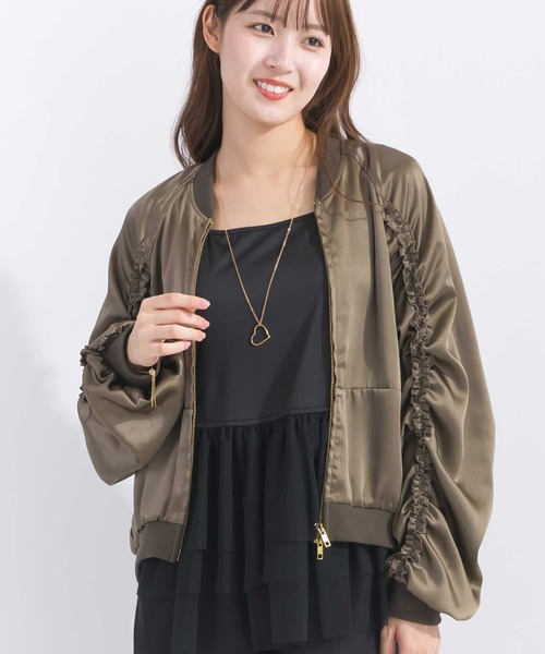 【セール】【セットアップ可能】フリル付きブルゾン（ブルゾン）｜PICCIN（ピッチン）