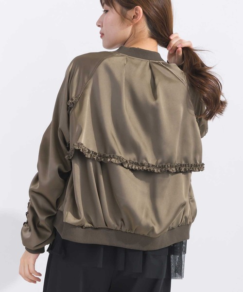 【セール】【セットアップ可能】フリル付きブルゾン（ブルゾン）｜PICCIN（ピッチン）