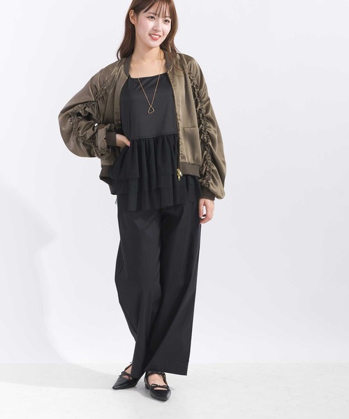 【セール】【セットアップ可能】フリル付きブルゾン（ブルゾン）｜PICCIN（ピッチン）