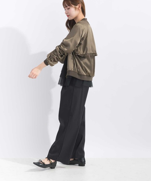 【セール】【セットアップ可能】フリル付きブルゾン（ブルゾン）｜PICCIN（ピッチン）