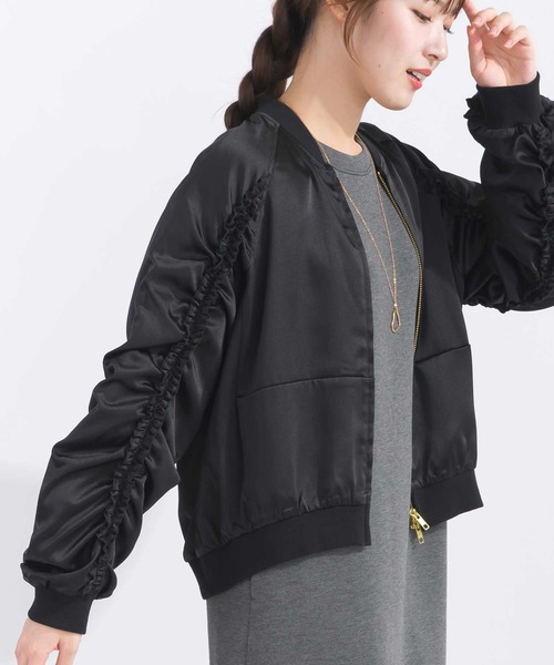 【セール】【セットアップ可能】フリル付きブルゾン（ブルゾン）｜PICCIN（ピッチン）
