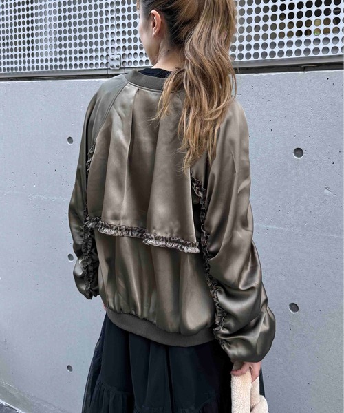 【セール】【セットアップ可能】フリル付きブルゾン（ブルゾン）｜PICCIN（ピッチン）