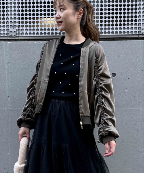 【セール】【セットアップ可能】フリル付きブルゾン（ブルゾン）｜PICCIN（ピッチン）