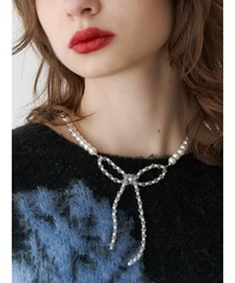 jouetie | ビーズリボンパールネックレス(ネックレス)