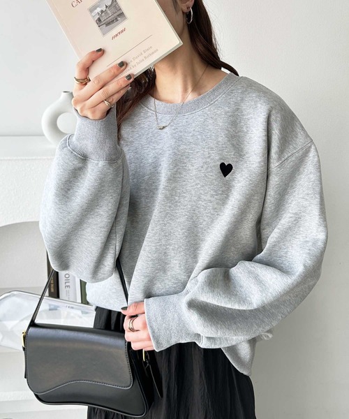 正規品♡裏起毛♡裏毛上下セット♡スウェットロゴ♡グレー GeeRA（ジーラ）の「【新色追加】秋の大人カジュアル！ロゴ＆ハート
