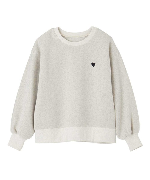 GeeRA(ジーラ)の「【新色追加】ロゴ&ハートワンポイント刺繍オーバーサイズスウェット(スウェット・レディース・オートミール/ブラック/杢グレー/ネイビー/グレー系その他/ブラック系その他/ベージュ系その他・MEDIUM/LARGE/X-LARGE)」の17枚目の写真