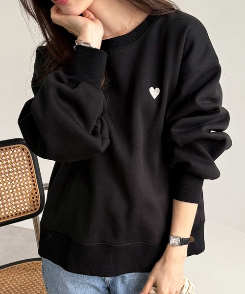 セール】【新色追加】秋の大人カジュアル！ロゴ＆ハートワンポイント