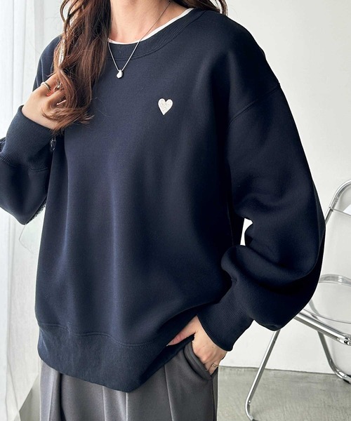 セール】【新色追加】秋の大人カジュアル！ロゴ＆ハートワンポイント