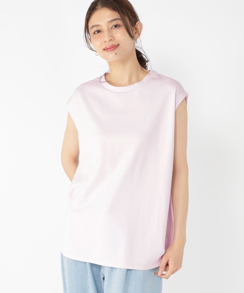 studio CLIP(スタディオクリップ)の「【接触冷感/UVカット】ひんやりスムースアウトタンク(タンクトップ・レディース・スモーク/ピンク/ライトグリーン/オフホワイト・FREE)」の1枚目の写真