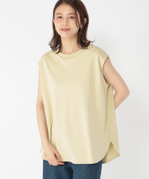 studio CLIP(スタディオクリップ)の「【接触冷感/UVカット】ひんやりスムースアウトタンク(タンクトップ・レディース・スモーク/ピンク/ライトグリーン/オフホワイト・FREE)」の3枚目の写真