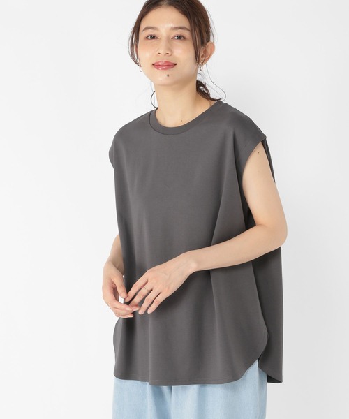 studio CLIP(スタディオクリップ)の「【接触冷感/UVカット】ひんやりスムースアウトタンク(タンクトップ・レディース・スモーク/ピンク/ライトグリーン/オフホワイト・FREE)」の4枚目の写真