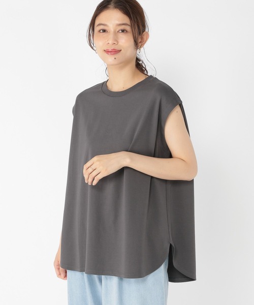 studio CLIP(スタディオクリップ)の「【接触冷感/UVカット】ひんやりスムースアウトタンク(タンクトップ・レディース・スモーク/ピンク/ライトグリーン/オフホワイト・FREE)」の7枚目の写真