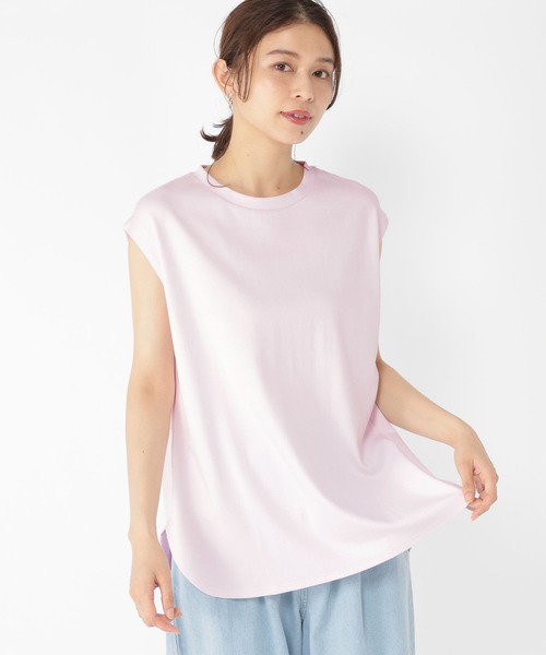 studio CLIP(スタディオクリップ)の「【接触冷感/UVカット】ひんやりスムースアウトタンク(タンクトップ・レディース・スモーク/ピンク/ライトグリーン/オフホワイト・FREE)」の9枚目の写真