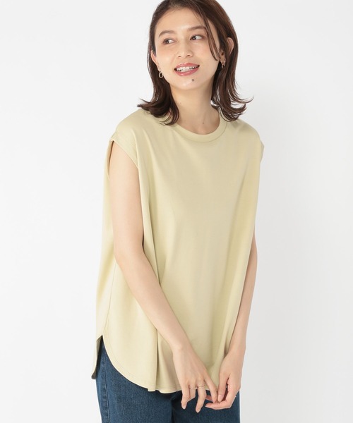 studio CLIP(スタディオクリップ)の「【接触冷感/UVカット】ひんやりスムースアウトタンク(タンクトップ・レディース・スモーク/ピンク/ライトグリーン/オフホワイト・FREE)」の11枚目の写真