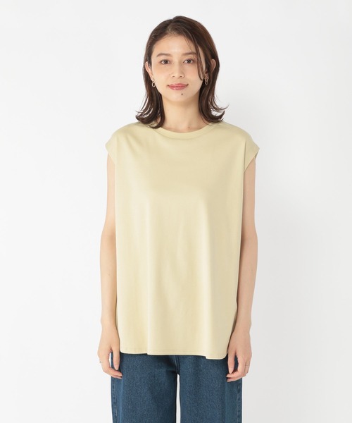 studio CLIP(スタディオクリップ)の「【接触冷感/UVカット】ひんやりスムースアウトタンク(タンクトップ・レディース・スモーク/ピンク/ライトグリーン/オフホワイト・FREE)」の12枚目の写真