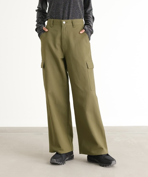 n'OrLABEL（ノアールレーベル）の「『ワイドカーゴパンツ』（カーゴパンツ・レディース・ブラック/カーキ・L～LL/S～Ｍ/3L）」の2枚目の写真