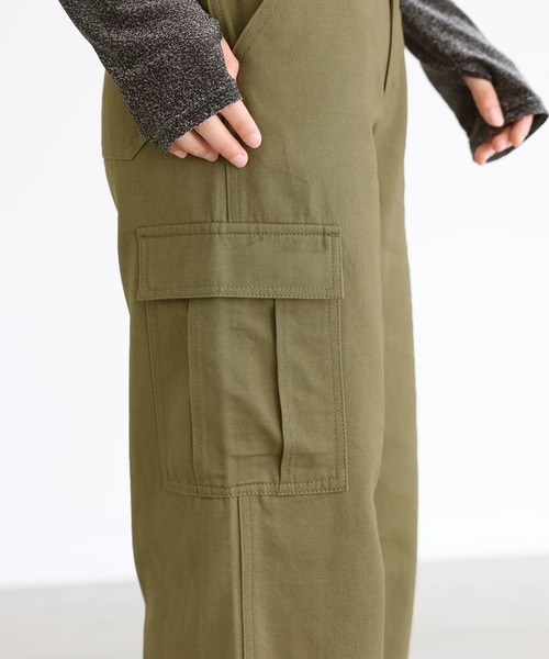 n'OrLABEL（ノアールレーベル）の「『ワイドカーゴパンツ』（カーゴパンツ・レディース・ブラック/カーキ・L～LL/S～Ｍ/3L）」の8枚目の写真