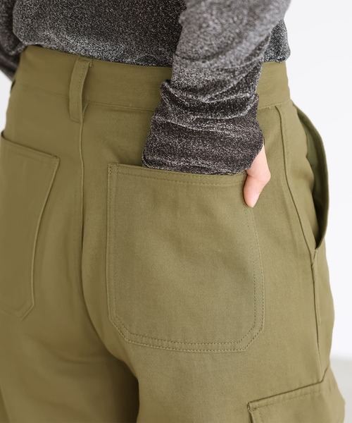 n'OrLABEL（ノアールレーベル）の「『ワイドカーゴパンツ』（カーゴパンツ・レディース・ブラック/カーキ・L～LL/S～Ｍ/3L）」の10枚目の写真