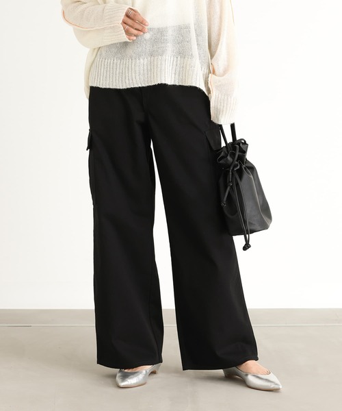 n'OrLABEL（ノアールレーベル）の「『ワイドカーゴパンツ』（カーゴパンツ・レディース・ブラック/カーキ・L～LL/S～Ｍ/3L）」の11枚目の写真