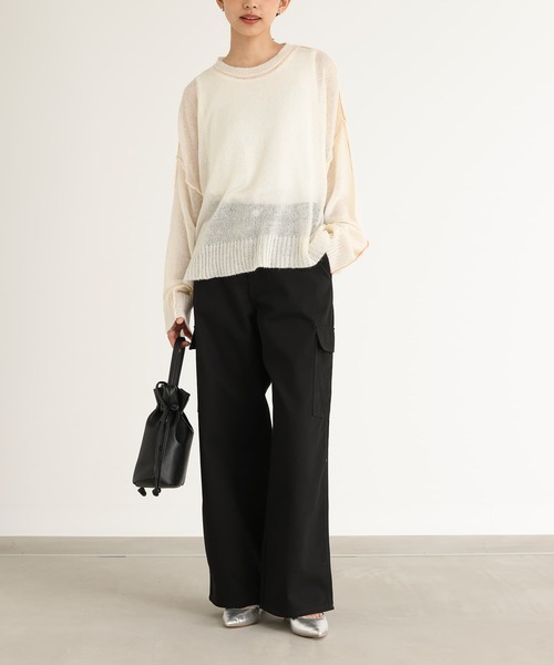 n'OrLABEL（ノアールレーベル）の「『ワイドカーゴパンツ』（カーゴパンツ・レディース・ブラック/カーキ・L～LL/S～Ｍ/3L）」の15枚目の写真