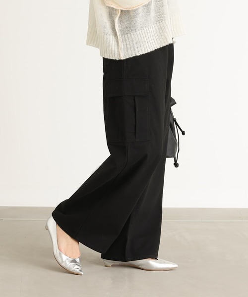 n'OrLABEL（ノアールレーベル）の「『ワイドカーゴパンツ』（カーゴパンツ・レディース・ブラック/カーキ・L～LL/S～Ｍ/3L）」の14枚目の写真