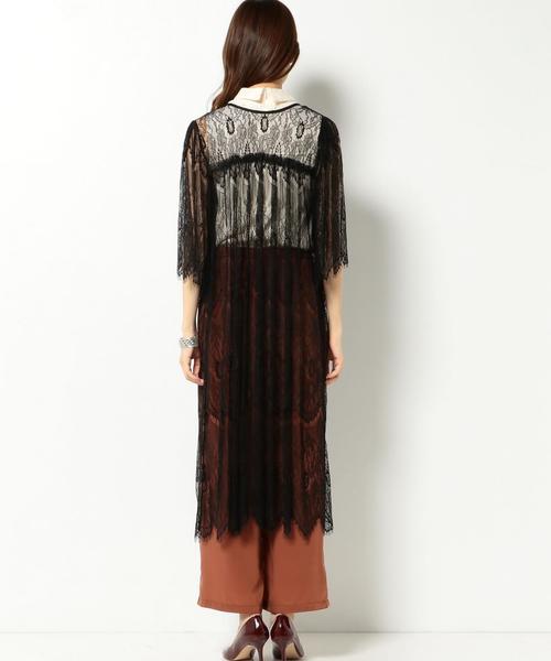 Another Edition（アナザーエディション）の「レースロングカーディガン2/AEFC LACE LONG　CGN 2◆（カーディガン/ボレロ・レディース・ブラック・フリー）」の9枚目の写真